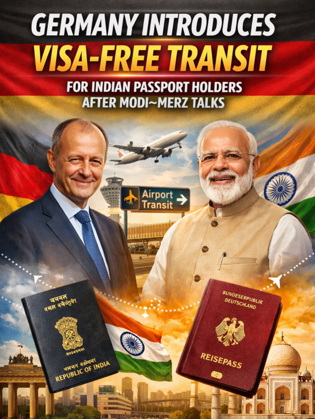 Germany Introduces Visa-Free Transit for Indian Passport Holders After Modi–Merz Talks