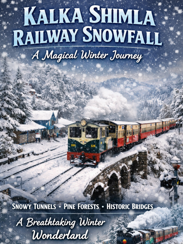 Kalka Shimla Railway Snowfall Creates a Magical Winter Journey